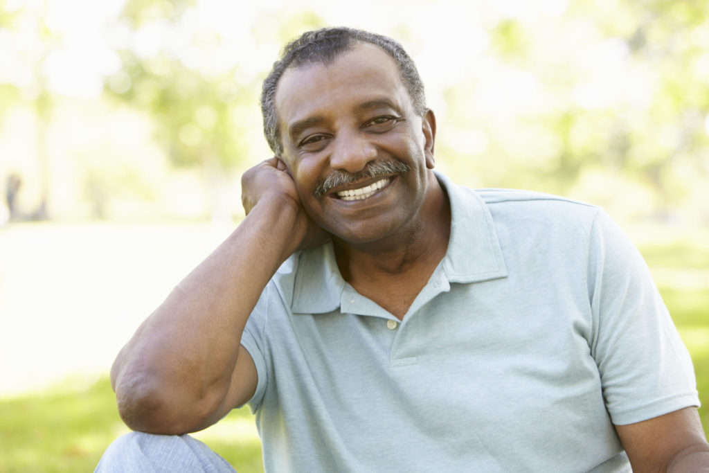 Senior African American Man In Park