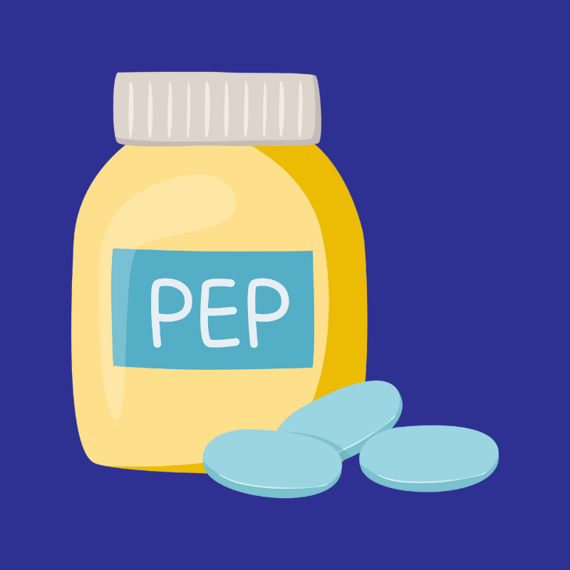 PEP (post-exposure prophylaxis), illustrated
