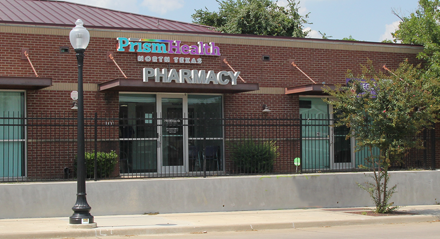 Exterior of Prism Health North Texas Pharmacy in South Dallas.