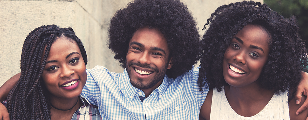 Black Male with Two Black Female Friends