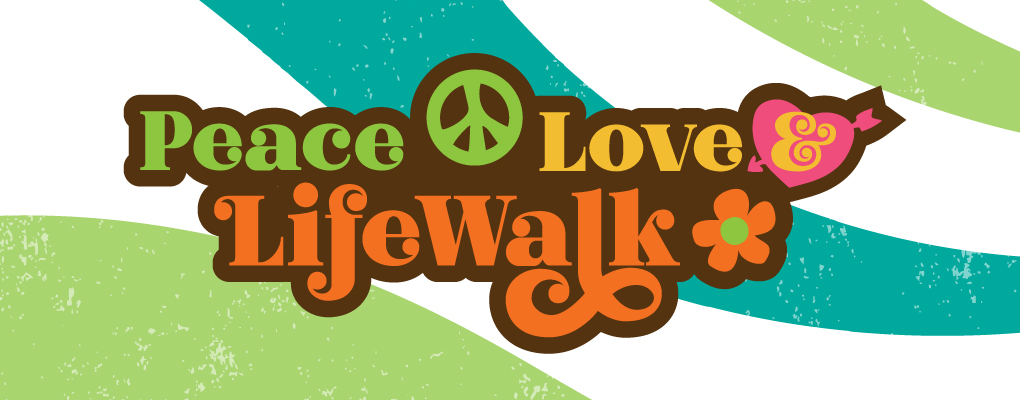 LifeWalk Logo on Green Swirl Background