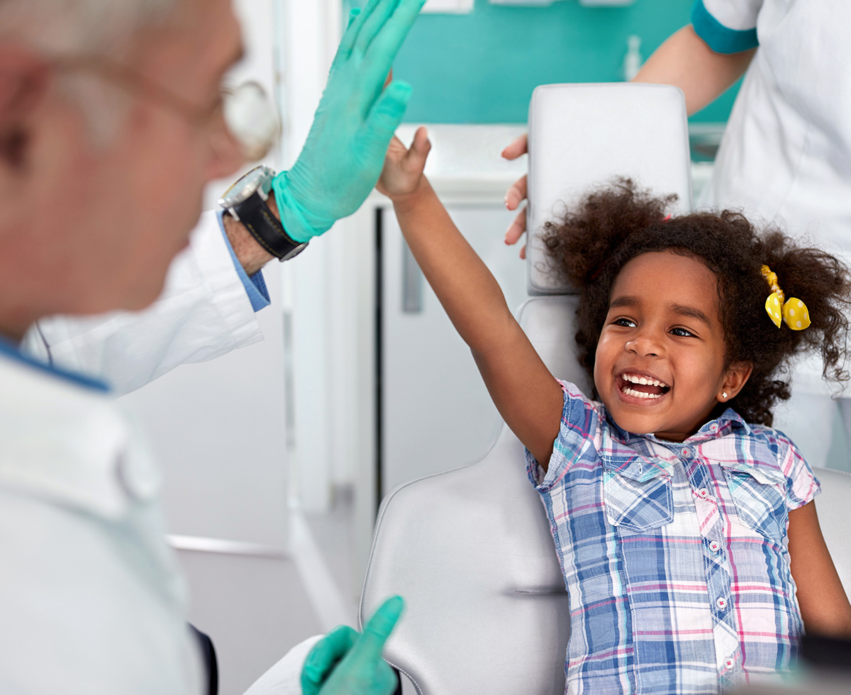 Child at dental appointment