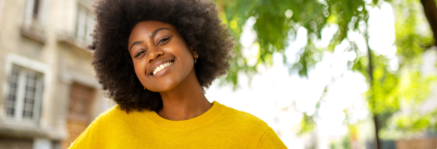 Black woman smiling