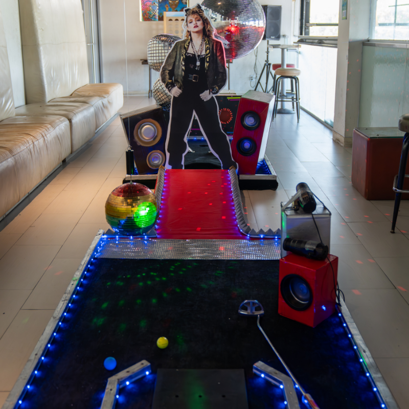 putt-putt clover classic 2025 hole that is Madonna themed at JR's