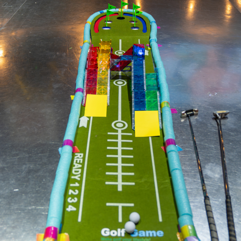 putt-putt clover classic 2025 hole that is very colorful at station 4