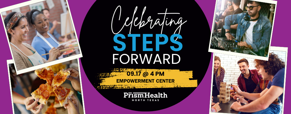national recovery month - celebrating steps forward event on September 17 at 4 p.m. at the PHNTX Empowerment Center